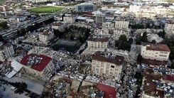 فیلم وحشتناک از لحظه فرو ریختن یک مسجد در ترکیه + فیلم