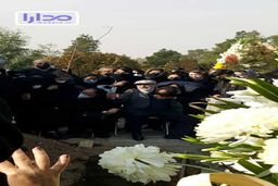 پدر و مادر آرمان در مراسم تدفینش+عکس