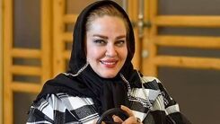 تیپ محرمی بهاره رهنما | خانم بازیگر با مانتو مزونی مشکی در کلاس درس + عکس