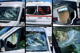 حمله وحشتناک  به یک آمبولانس در حومه مشهد+عکس