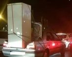  تصویری از حمل یخچال با خودرو سوژه شد!