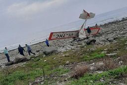 سقوط وحشتناک هواپیمای تفریحی در رامسر
