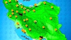 رگبار باران و رعد و برق در راه تهران 