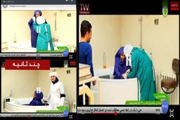 صحنه جنجالی | رونمایی از زایمان طبیعی در آب و با لباس برای اولین بار در جهان و در صدا و سیما به همراه شوهر! +عکس