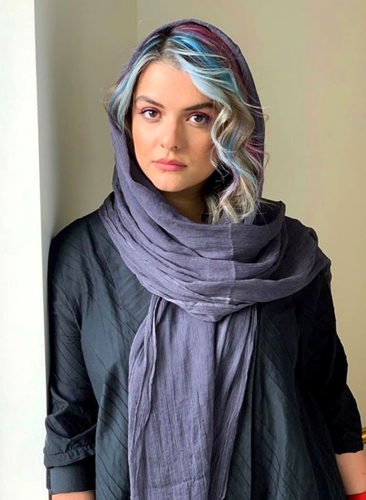 دنیا مدنی با تیپ خفن در ورزشگاه آزادی +عکس