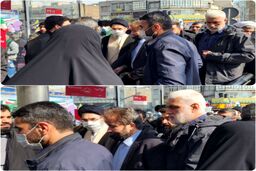 حضور فرزند رهبر انقلاب در راهپیمایی ۲۲ بهمن +عکس