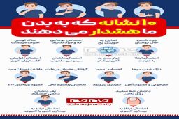 نشانه‌هایی که به بدن ما هشدار می‌دهند + اینوگرافیک