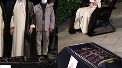 اقامه نماز رهبر انقلاب بر پیکر مرحوم حسن‌زاده آملی +عکس