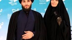 این عکس الهام چرخنده و شوهر روحانی اش ترکوند | عاشقانه الهام چرخنده و همسرش در عراق +عکس