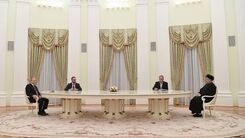 پاسخ متفاوت به جنجال تفاوت چینش اتاق کار پوتین در دیدار با رئیسی +فیلم
