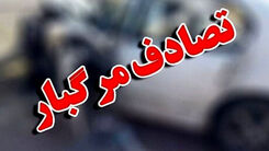 تصادف وحشتناک پژو 405 با تیرچراغ برق |  چهار نفر کشته و زخمی شدند