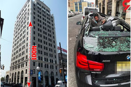 خودکشی یک جوان از ساختمان بلند/ ماشین لاکچری له شد+عکس