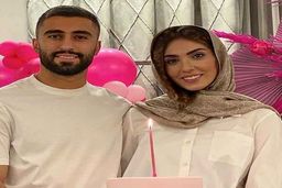 عکس دیده نشده کاوه رضایی فوتبالیست معروف و همسرش