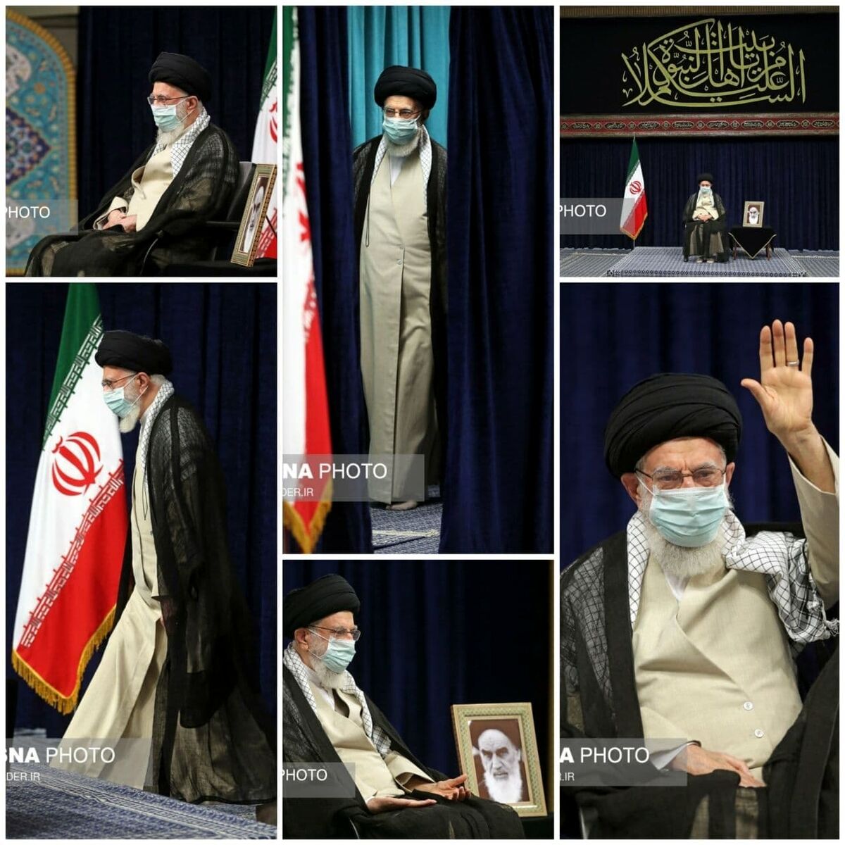 مراسم عزاداری اربعین حسینی با حضور مقام معظم رهبری +عکس