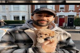خارج گردی سامان قدوس با حیوان خانگی بامزه اش