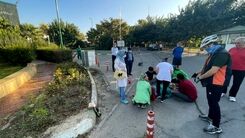 تصادف خودرو با یک دونده در پارک پردیسان!/راننده از صحنه فرار کرد +عکس