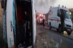 واژگونی اتوبوس در اردبیل با ۱۳ جان باخته و مصدوم +عکس